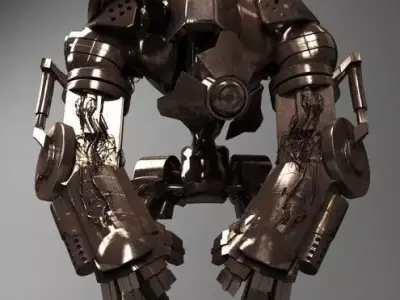 Monkey X metal robot with arms and legs 3D model
