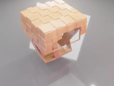 table2 cube in minecraft 3D model