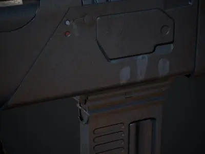 Sci Fi Rifle Low-poly 3D model get