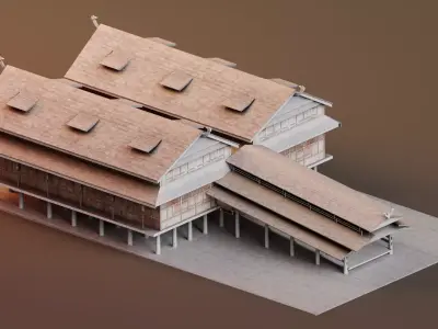 Traditional Houses - Rumah Dalam Loka Low-poly 3D model
