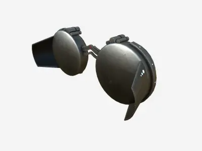SciFi Glasses G01 Dark Steel - Character Design Fashion Low-poly 3D model
