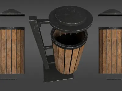 Street Bin 3D model