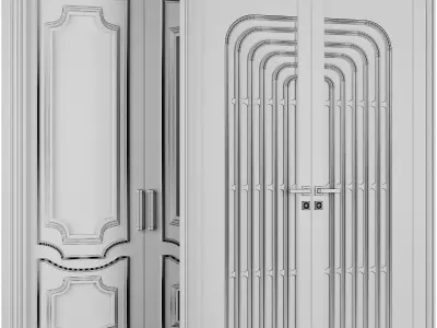 Entrance door set228 3D model
