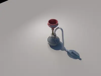 Hookah 3d model teapot on table 3D model