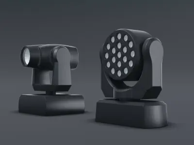 3D LED Wash model Low-poly 3D model