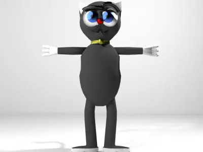Cartoon Animal Cat 3D model