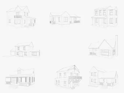 8 House Collection 3D model