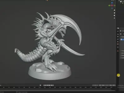 Razorclaw Stalker  Alien Scythe Predator Print Ready STL 3D print model