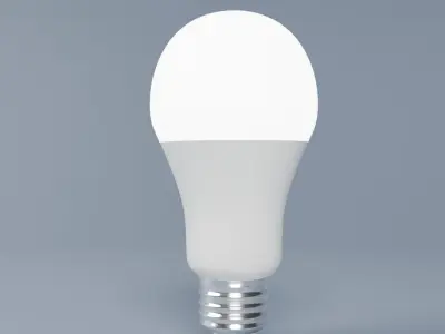 Whit Light Bulb  Free low-poly 3D model