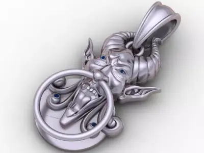  Devil Door Knocker Pendant 3D Printable Model 3D print model