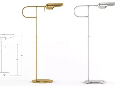 Lucien Adjustable Floor Lamp 3D model