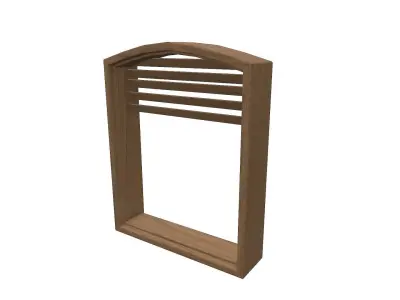 Wooden Window Free low-poly 3D model