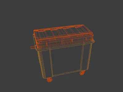 Dumpster trash can - trash can Low-poly 3D model