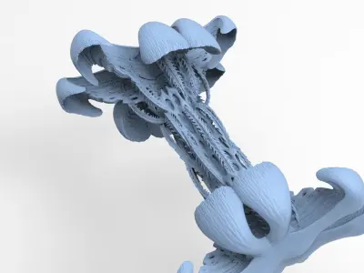Alien Spine vertebrae stone collection  3D model