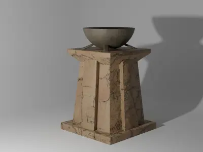 Ancient Egyptian Brazier Low-poly 3D model