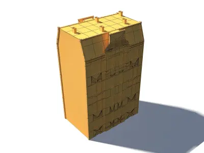 Apartment House 192 Low Poly 3d Model Low-poly 3D model