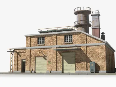 Factory xx12 Low-poly 3D model purchase