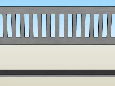 Metal bench Free low-poly 3D model