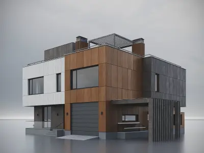 Modern Residential Building 015 3D model