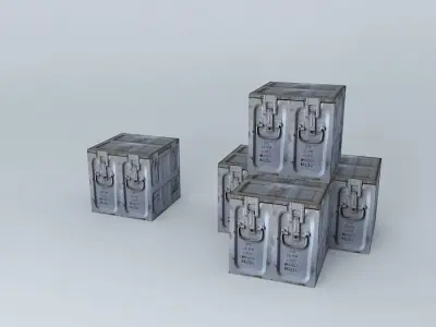 metal boxes Free 3D model