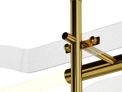 Morae Acrylic Chandelier Low-poly 3D model
