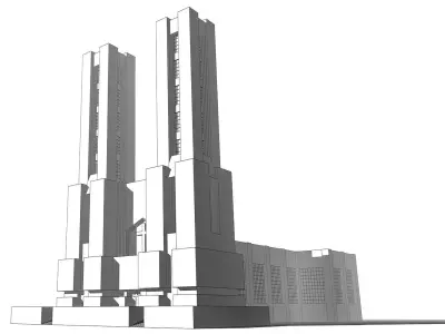 Temples Kit 3D Low-poly 3D model