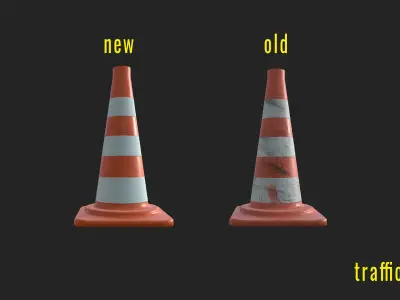 Traffic Cone  Low-poly 3D model