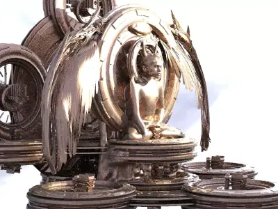 Ancient Alien Star Ring Monolith Kit bash 2 3D model