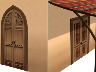 Middle Eastern Style Building - PBR Game Ready Low-poly 3D model purchase
