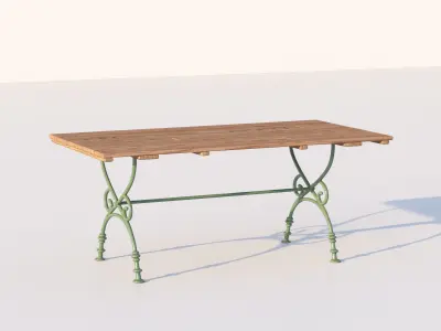 vienna public park table 3D model