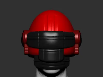 helmet high poly sculpt 3d printable 3D model 20