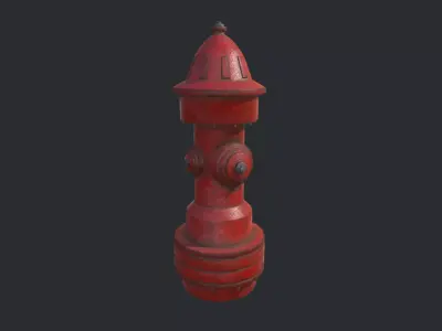 Fire Hydrant 3D prop Low-poly 3D model