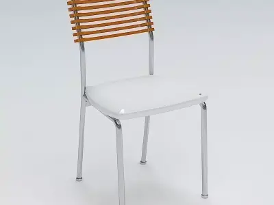 Chair with wooden slats 3D model