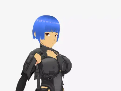 Sakura Anime Girl Vrchat 3d Model Low-poly 3D model