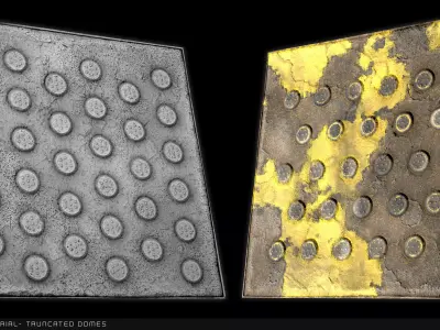 PBR Material -Tactile Paving Texture