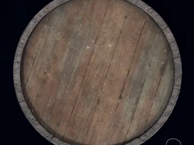 Old Whiskey Barrel Free low-poly 3D model