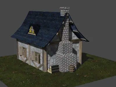 Medieval hut 3D model order