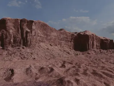 Monument Valley Spearhead Mesa Landscape 3D model