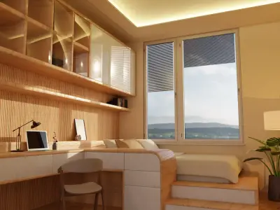 Bedroom  interior  3D model