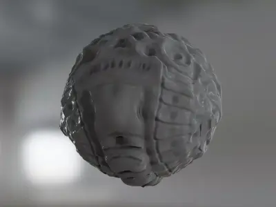 Sci-Fi Organic Brain Prop VFX Asset 3D model