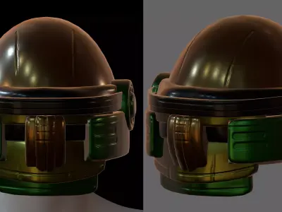 Gas mask helmet 3d model scifi Low-poly  Low-poly 3D model 320