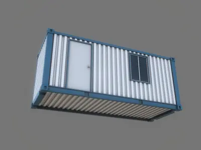 Office Container Game Ready Low-poly 3D model