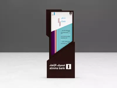 Direction board and mockup water station wall registration table 3D model