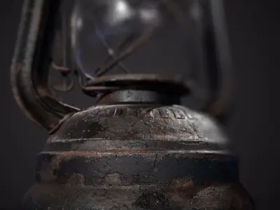 Old Lamp  Free low-poly 3D model