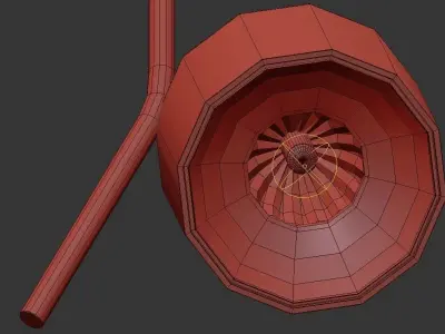 TINY C ceiling light with bulb 3D model