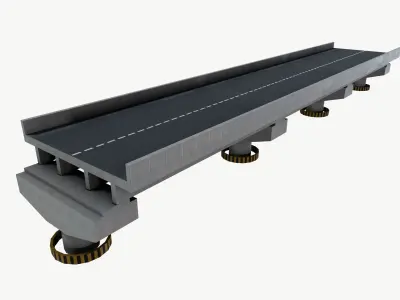 Flyover Low-poly 3D model