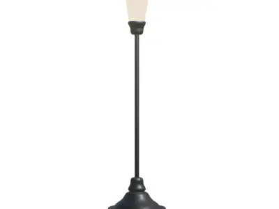 Street Lamp light model for subdivision surface 3D model