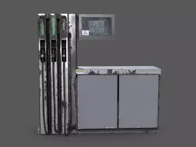 Modern Gasoline Pump EU Wear Low-poly 3D model
