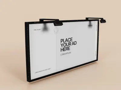 Advertising Billboard Panel Type B Low-poly 3D model