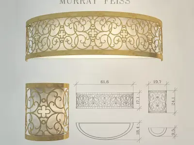 Murray Feiss WB1485SLP SCONCE  VS16702SLP VANITY FIXTURE Low-poly 3D model